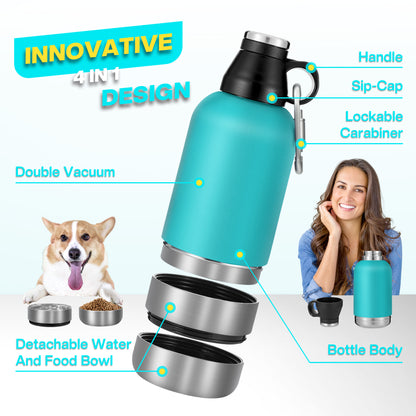 HOMCOLORFUL 32oz Dog Water Bottle Portable -HC-212