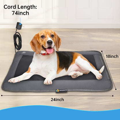 Electric Dog Cooling Mat,3 Airflow Levels,Cooling Mat for Dogs,Non-Slip & Auto Power Off,Dog Cooling Pad with Chew Resistant Cord-24 x 18 Inches,No Water or Refrigeration Needed